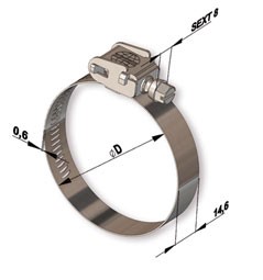 Flexil Jet Adjustable Clamp, AISI-304 Stainless Steel – FIFJ40140